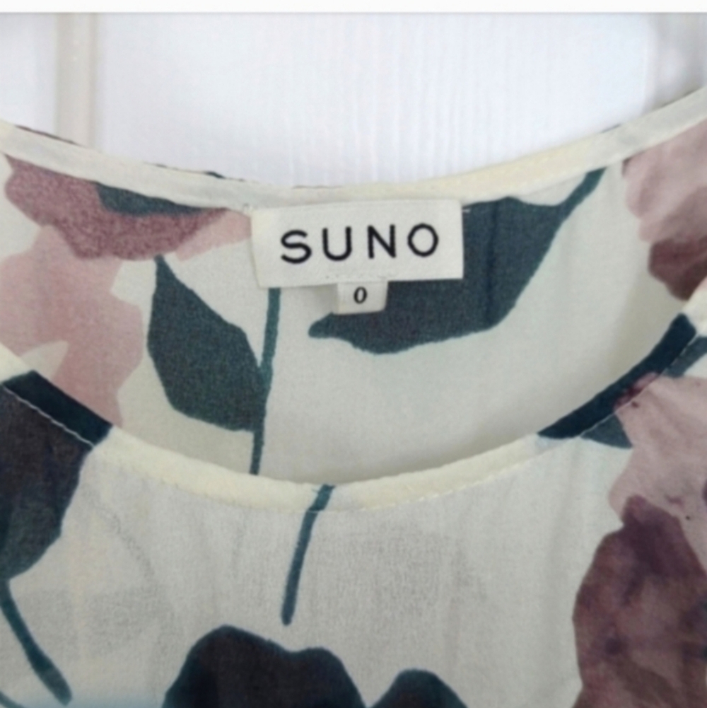 Sumo 100% silk top asymmetrical hemline feminine boho top Floral - Picture 4 of 8
